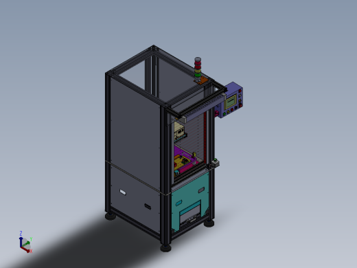 旋片泵生真空测试设备正等轴测缩略图