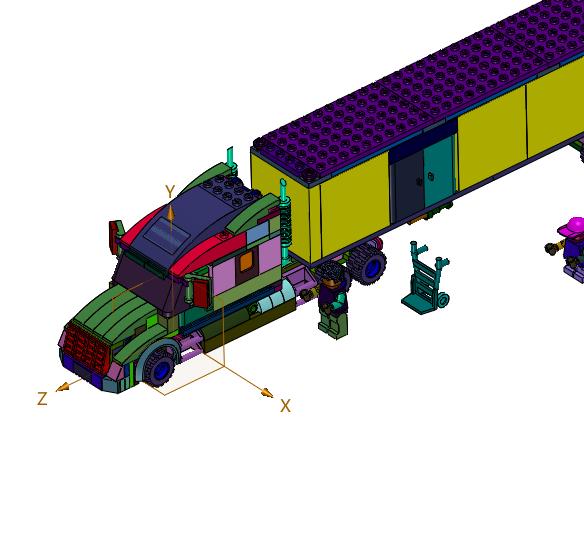 工程货柜集装箱大卡车积木