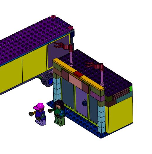 工程货柜集装箱大卡车积木