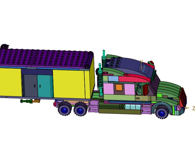 工程货柜集装箱大卡车积木