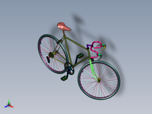 高强度钢框架曲柄变速自行车