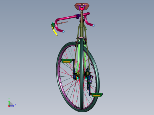 高强度钢框架曲柄变速自行车左视缩略图