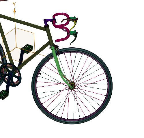 高强度钢框架曲柄变速自行车