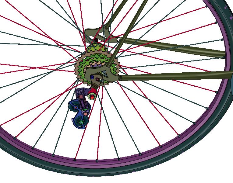 高强度钢框架曲柄变速自行车