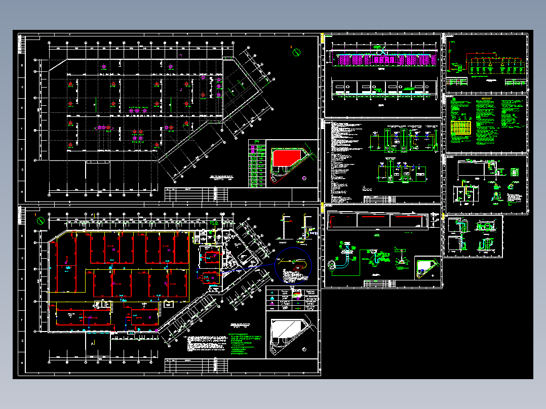 某综合厂房采暖、通风和除尘系统设计图