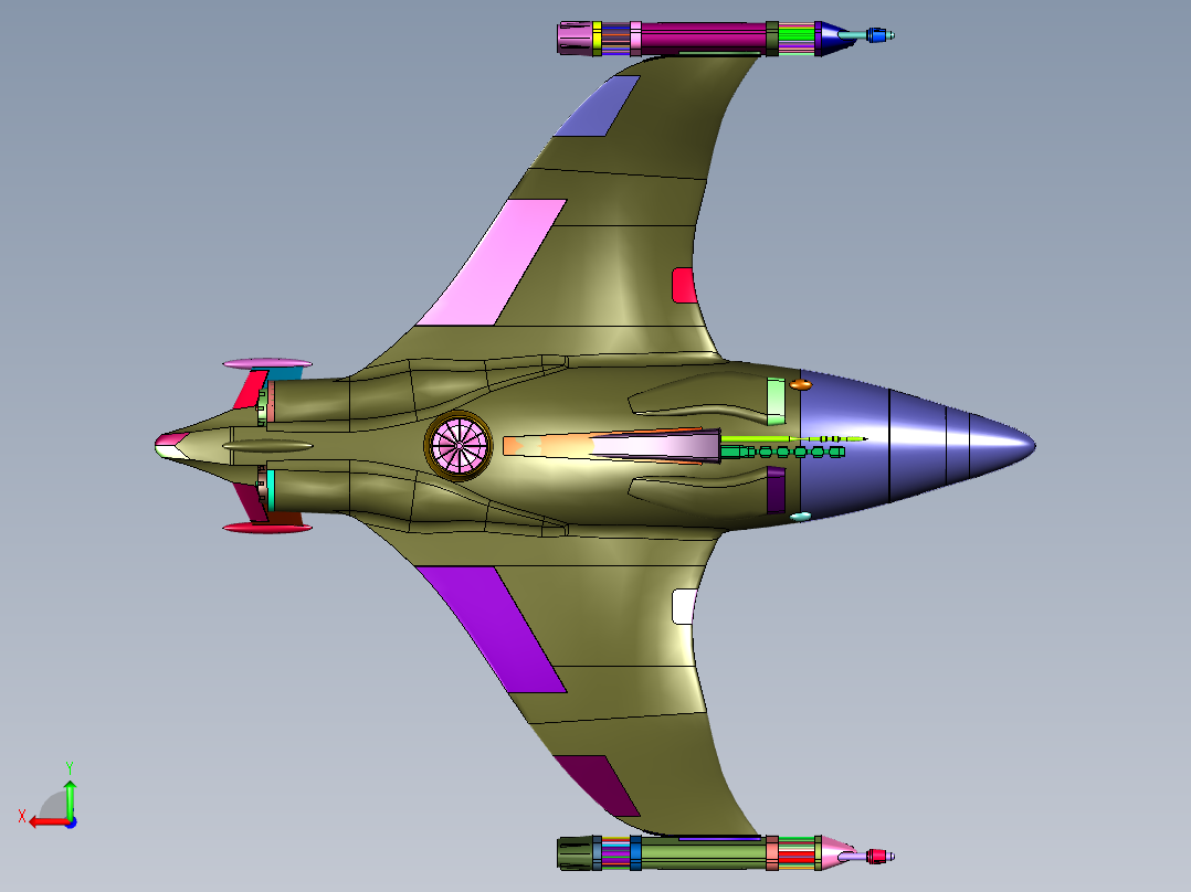 旗舰级空间探测器后视图