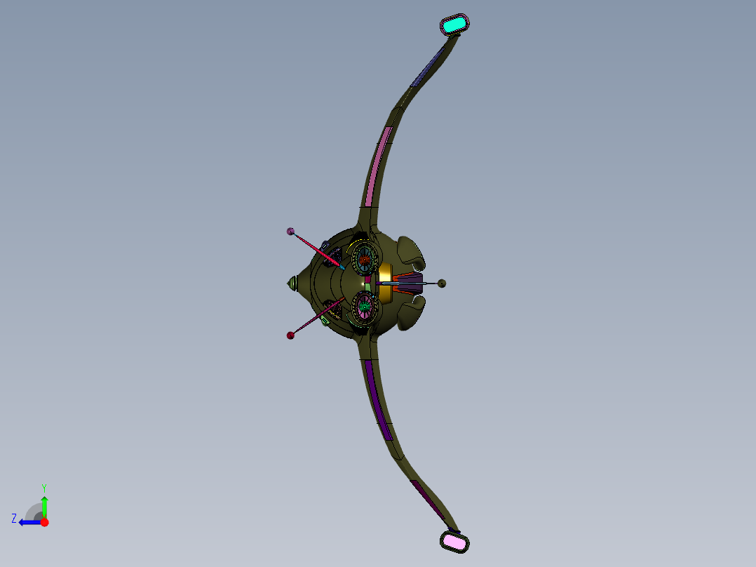 旗舰级空间探测器右视图