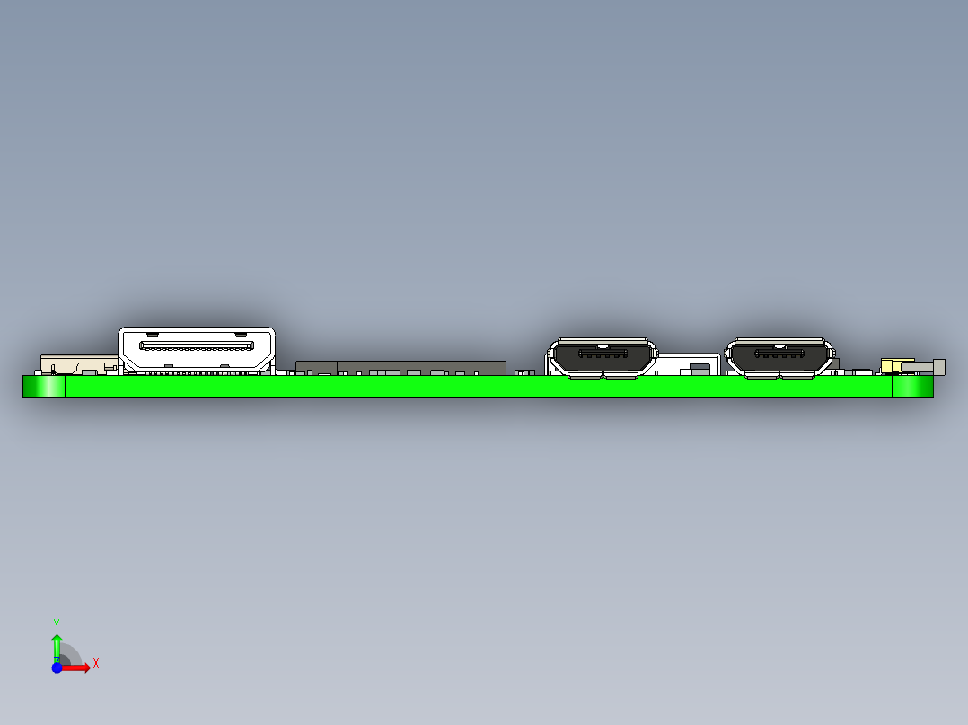 小型四足动物前视图