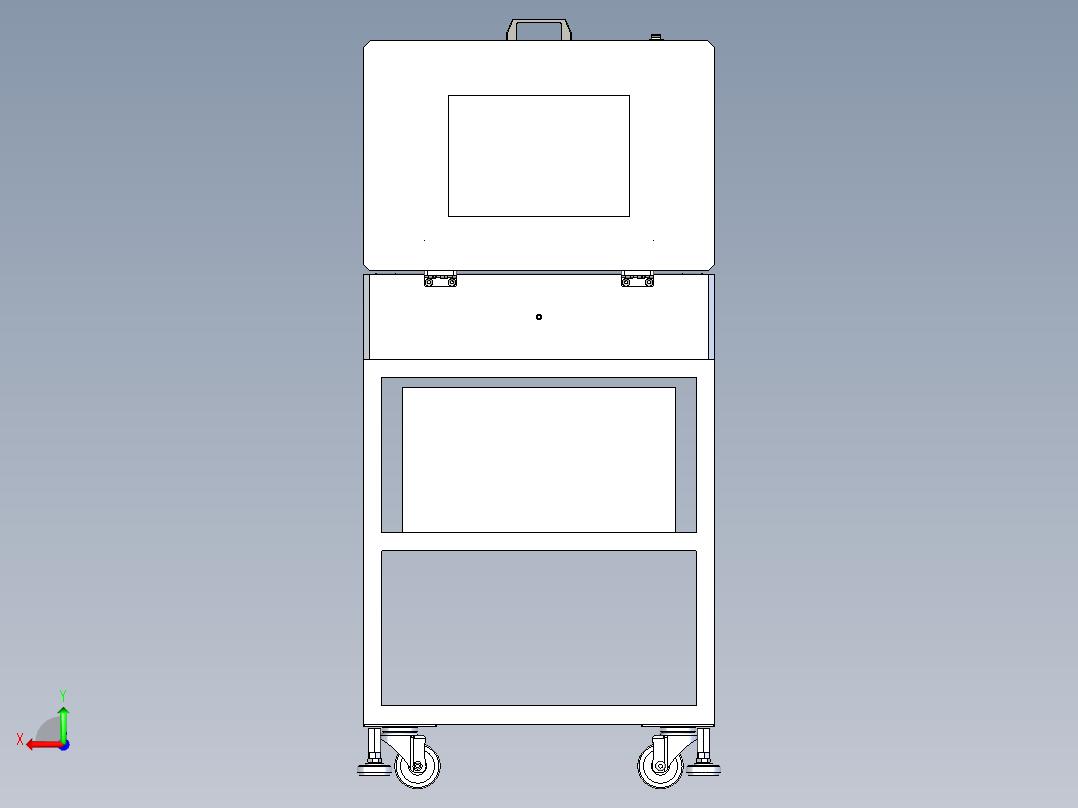 眼镜精密部件超声波清洗台后视图