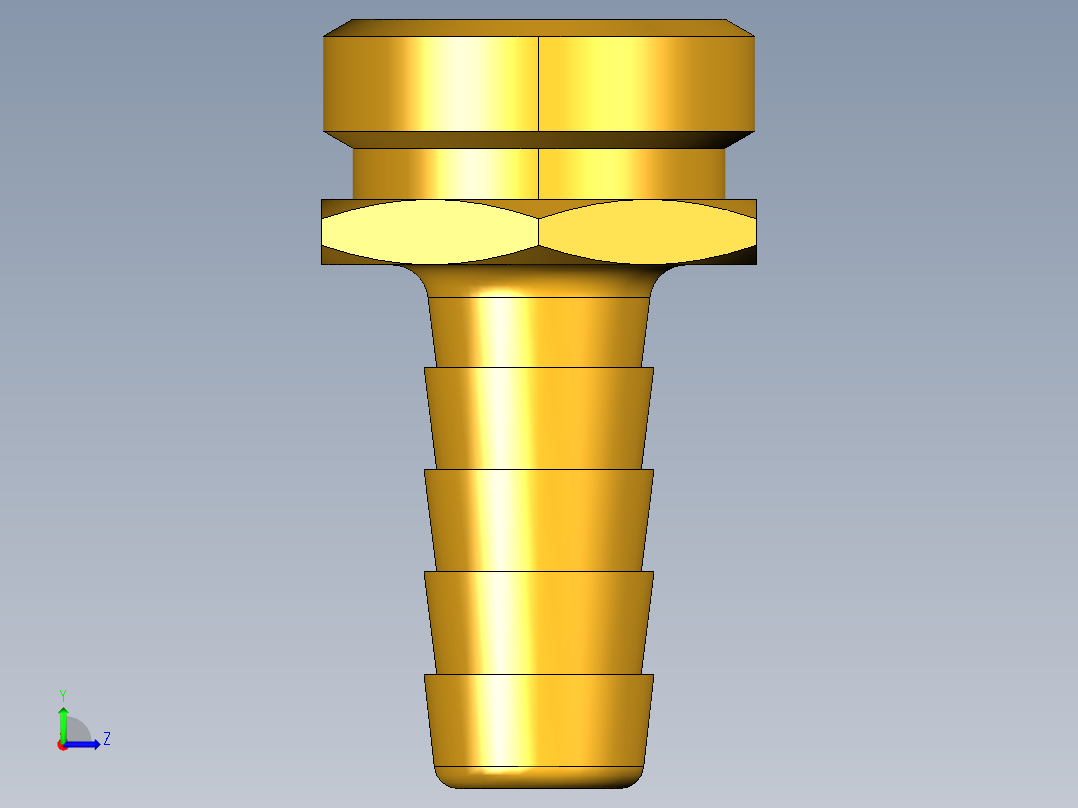 水管接头Hose Barb to Male Hose Thread 53GH-8-12左视图