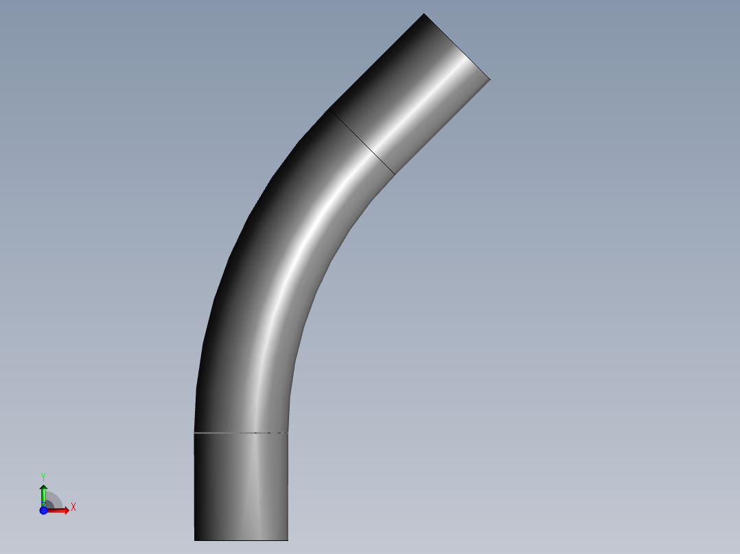 pvc conduit elbow-45deg std radius主视图