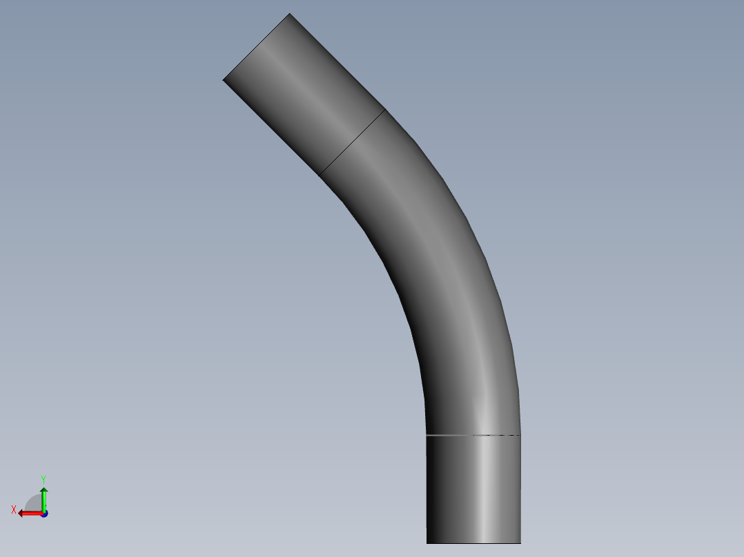 pvc conduit elbow-45deg std radius后视图