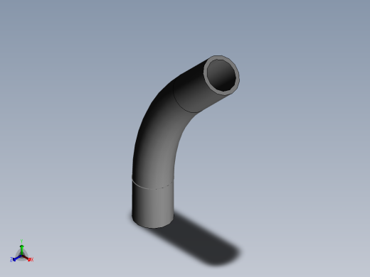 pvc conduit elbow-45deg std radius正等轴测缩略图