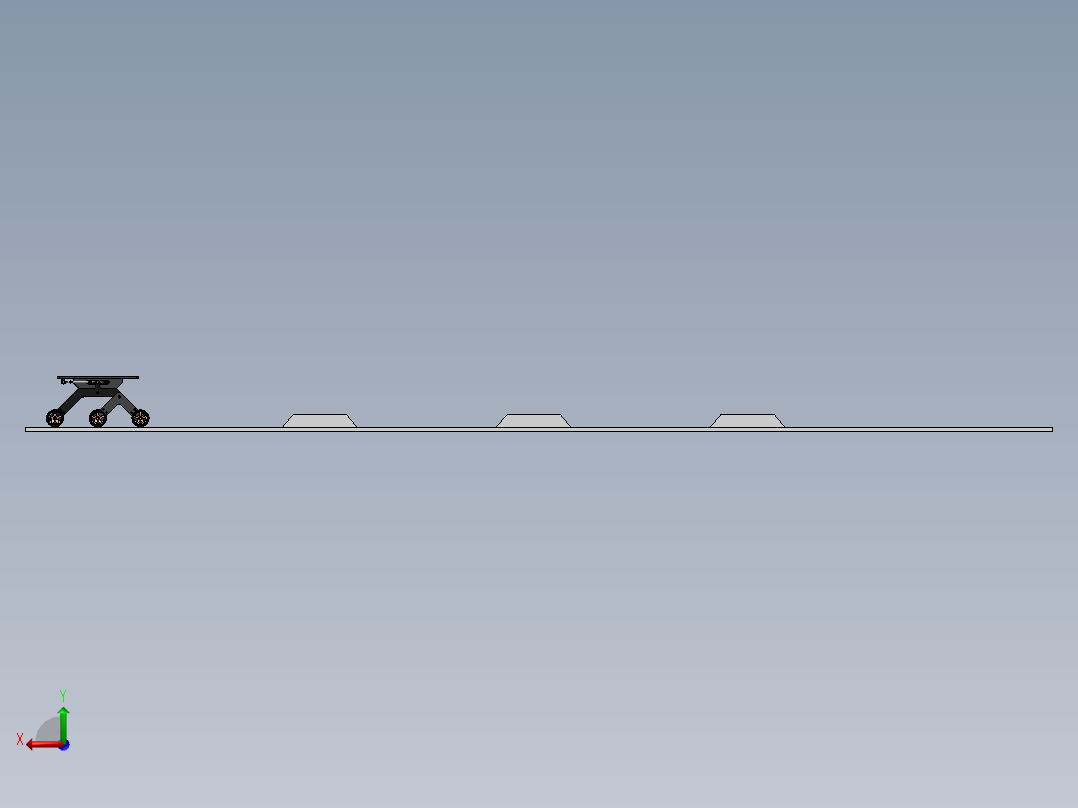 简单的火星车后视图