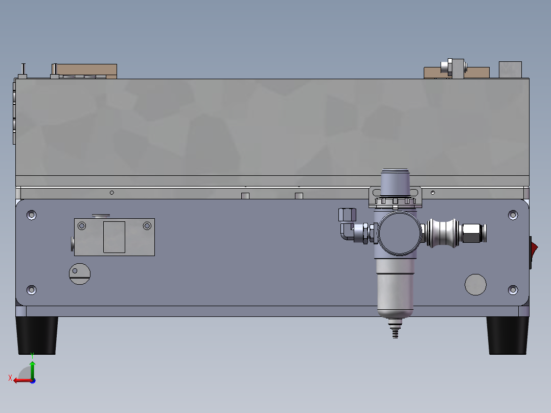 锂电池电芯半自动折角机后视图