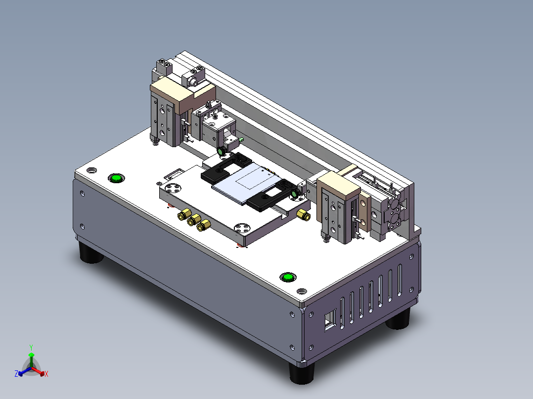 锂电池电芯半自动折角机正等轴测图