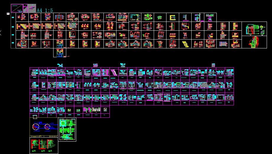 室内装饰施工节点、大样、地面、天花、墙面