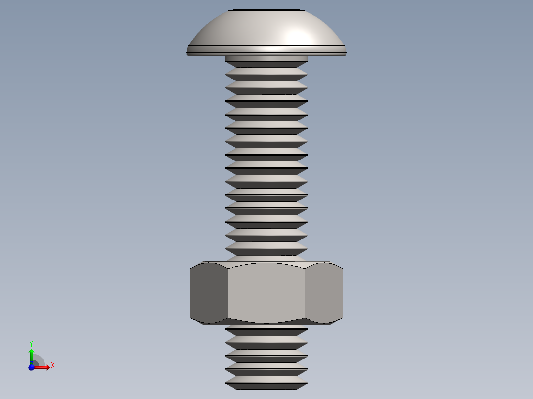 紧固件-M5 Stainless Round Head主视图