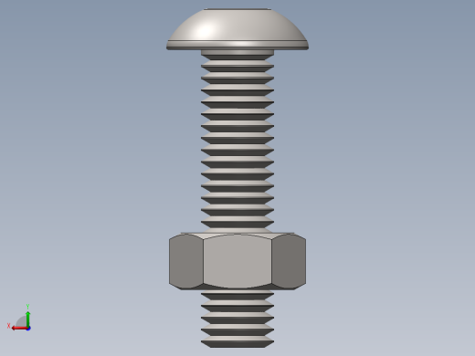 紧固件-M5 Stainless Round Head后视缩略图