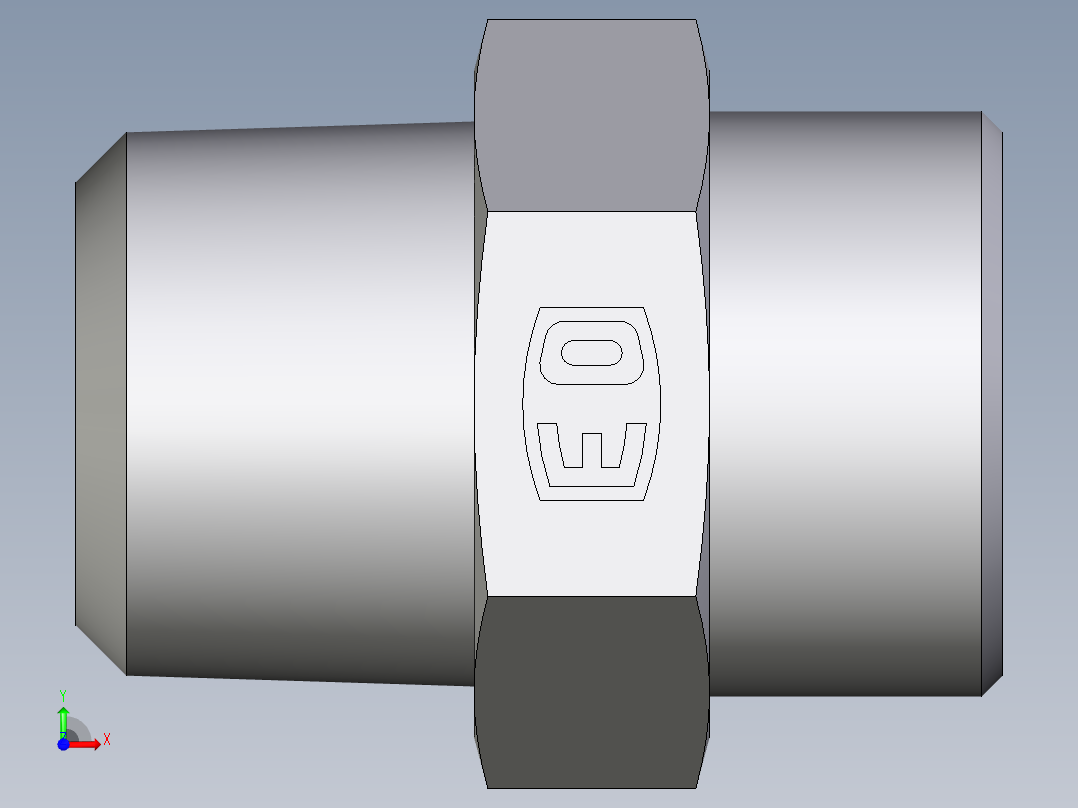 卡套式工业通用硬管接头EO_Male_Stud_connector_GE25S1NPT71X前视图