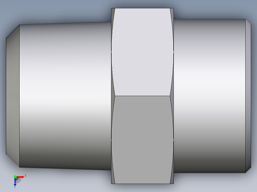 卡套式工业通用硬管接头EO_Male_Stud_connector_GE25S1NPT71X俯视图