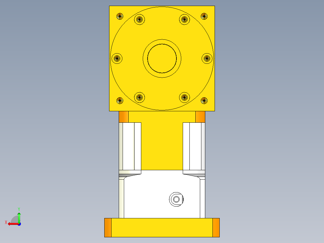 换向器PW110单轴 PLX90-L1 22-110-145-M8.stp后视图