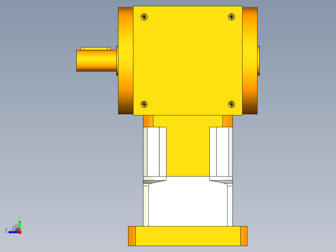 换向器PW110单轴 PLX90-L1 22-110-145-M8.stp右视图