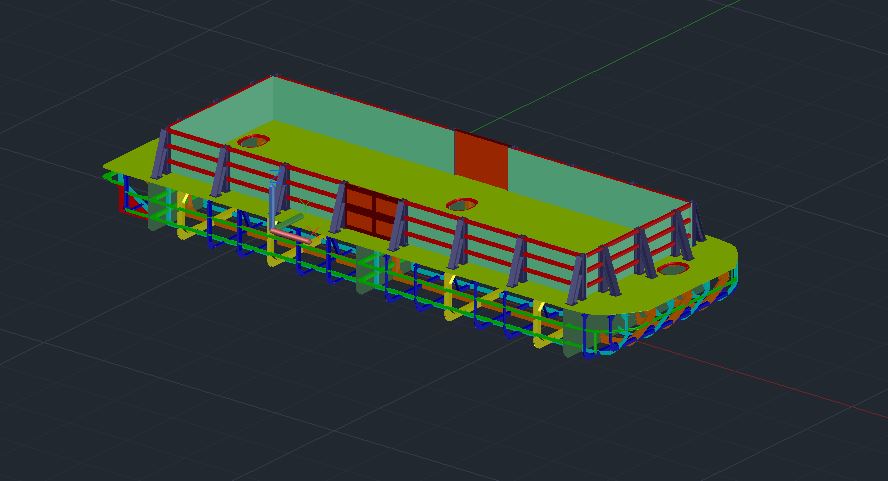 3D建筑驳船
