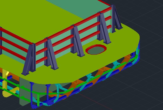 3D建筑驳船