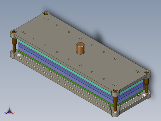 安装底板级进模（CAD图+PROE三维）