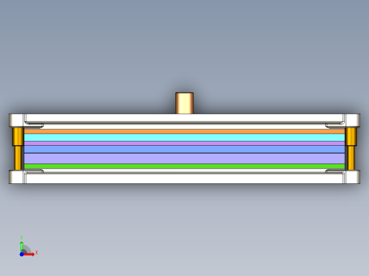 安装底板级进模（CAD图+PROE三维）前视缩略图