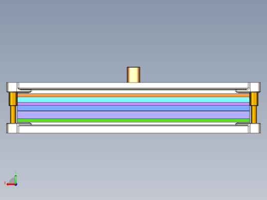 安装底板级进模（CAD图+PROE三维）后视缩略图