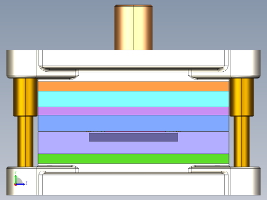 安装底板级进模（CAD图+PROE三维）左视缩略图