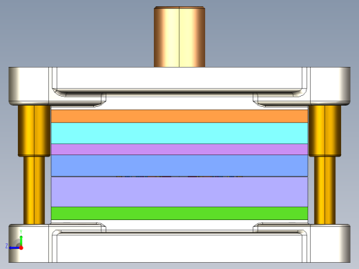 安装底板级进模（CAD图+PROE三维）右视缩略图