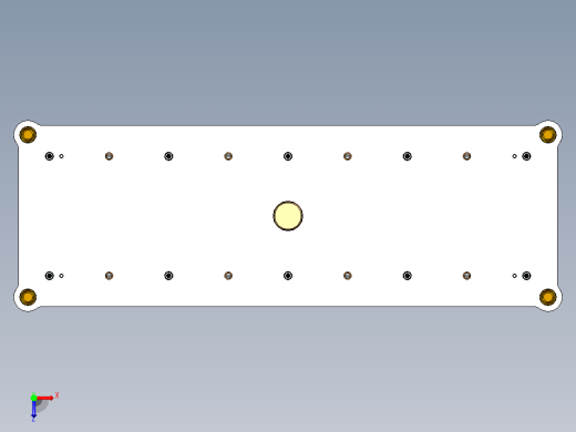 安装底板级进模（CAD图+PROE三维）俯视缩略图