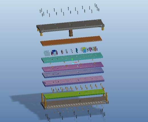 安装底板级进模（CAD图+PROE三维）缩略图