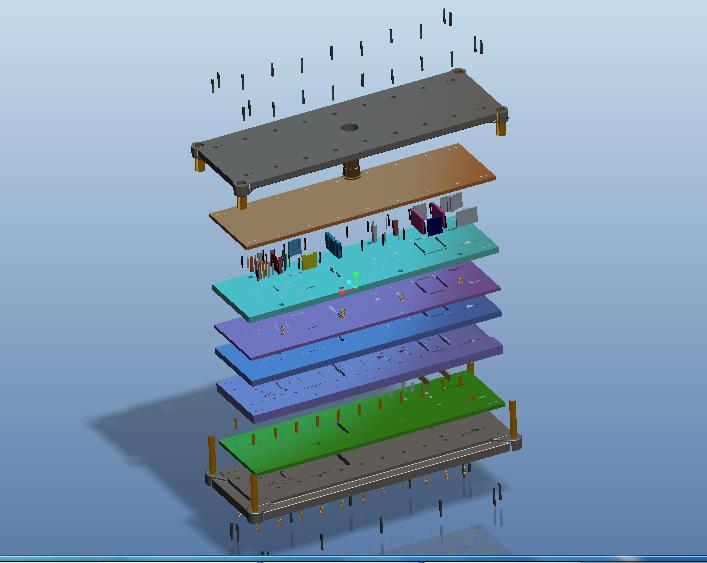 安装底板级进模（CAD图+PROE三维）