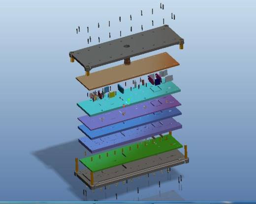 安装底板级进模（CAD图+PROE三维）缩略图