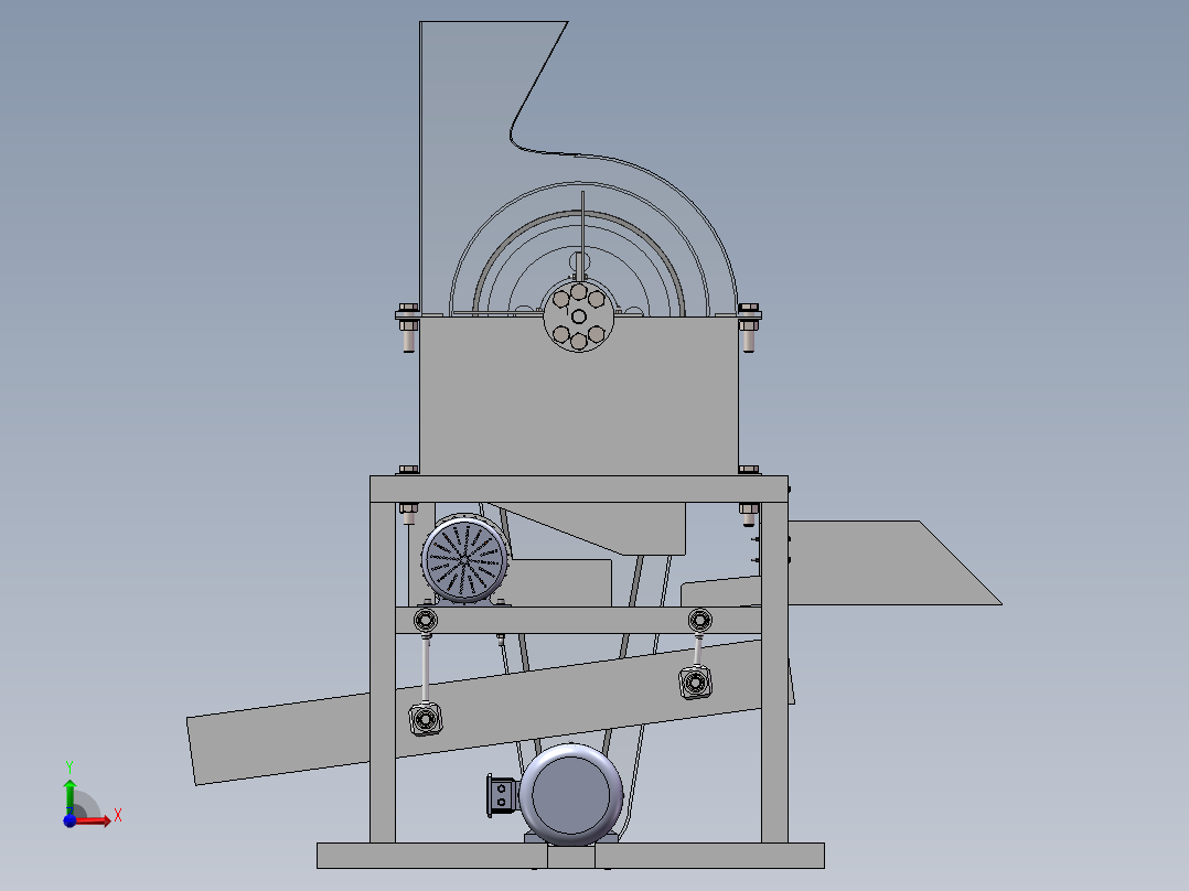 花生破壳机前视图