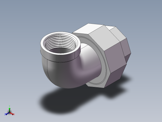 活接-90°等径内丝弯头 DN20