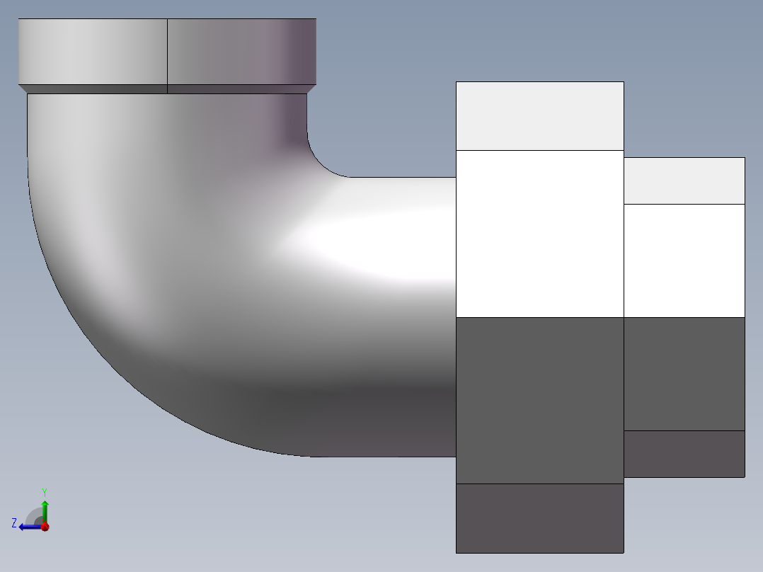 活接-90°等径内丝弯头 DN20右视图