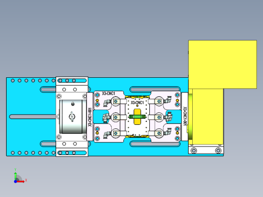 X3-笔记本CNC工装夹具三维模型CNC1-0727前视缩略图