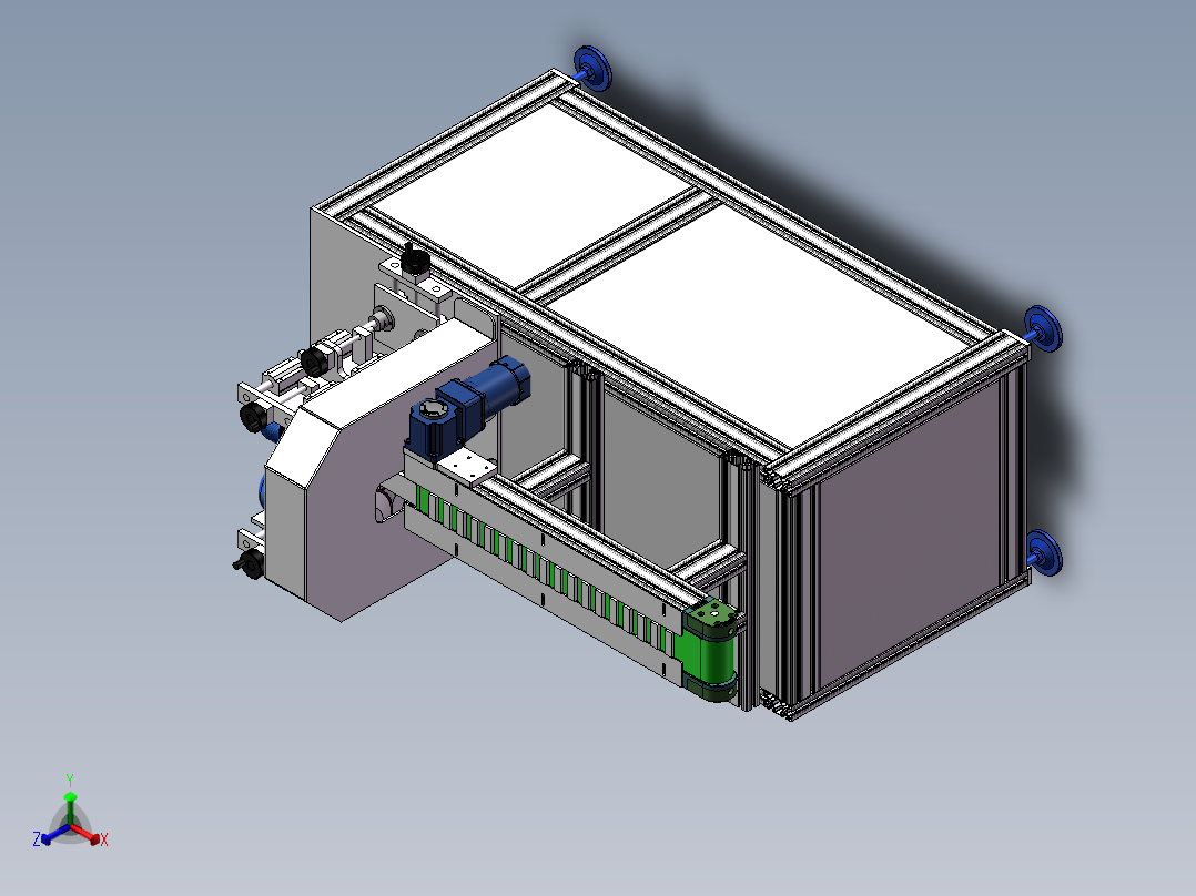 自动倒角机sw18可编辑正等轴测图