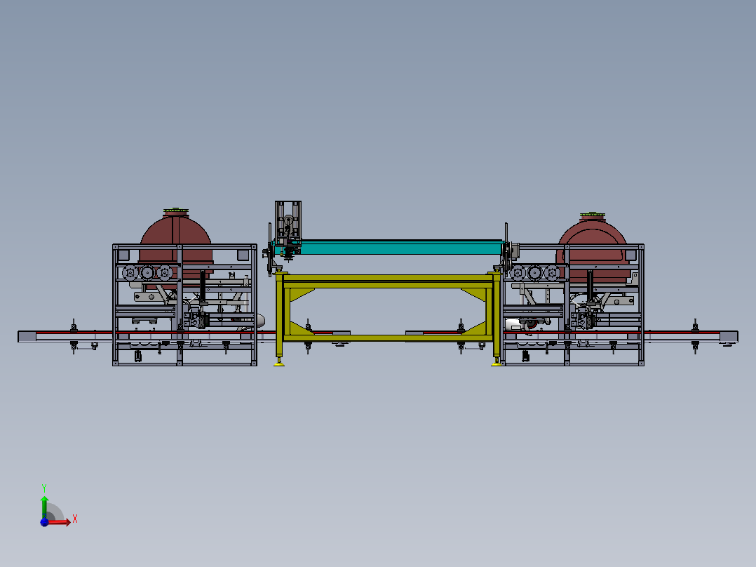 全自动无需定位激光打标生产线sw17可编辑前视图