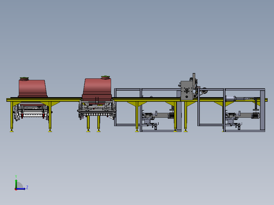 全自动无需定位激光打标生产线sw17可编辑左视图