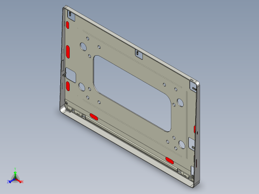 大尺寸电脑中框铣避位+阳极挂点结构CNC编程程序模型