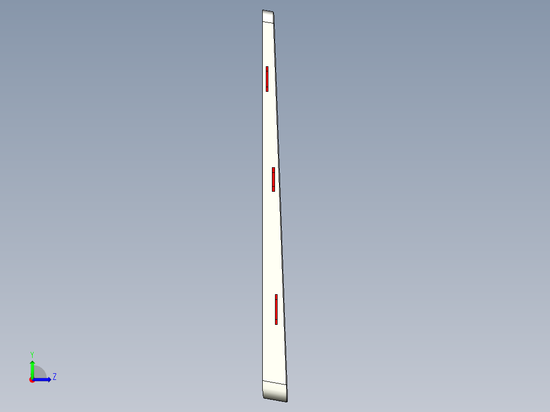 大尺寸电脑中框铣避位+阳极挂点结构CNC编程程序模型左视图