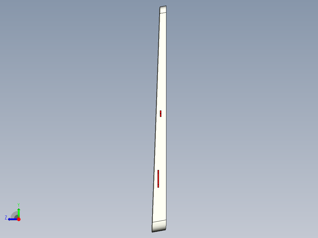 大尺寸电脑中框铣避位+阳极挂点结构CNC编程程序模型右视图