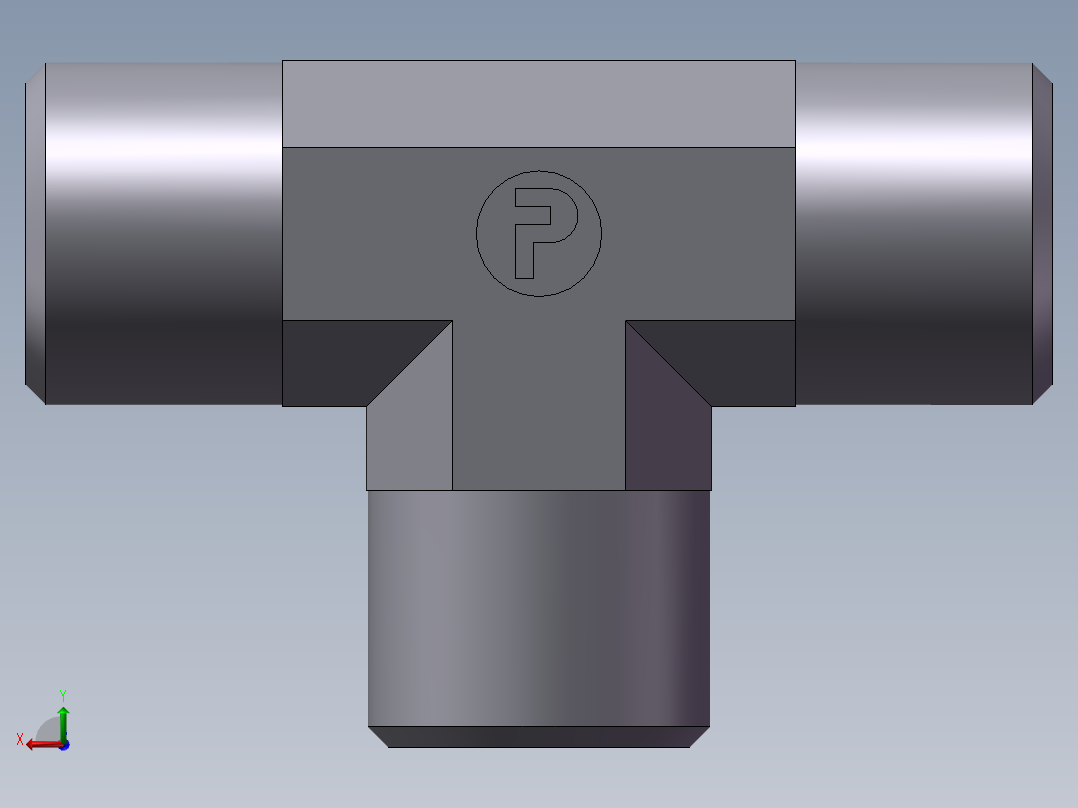 AC+AD 三通接头 T、AD-16后视图