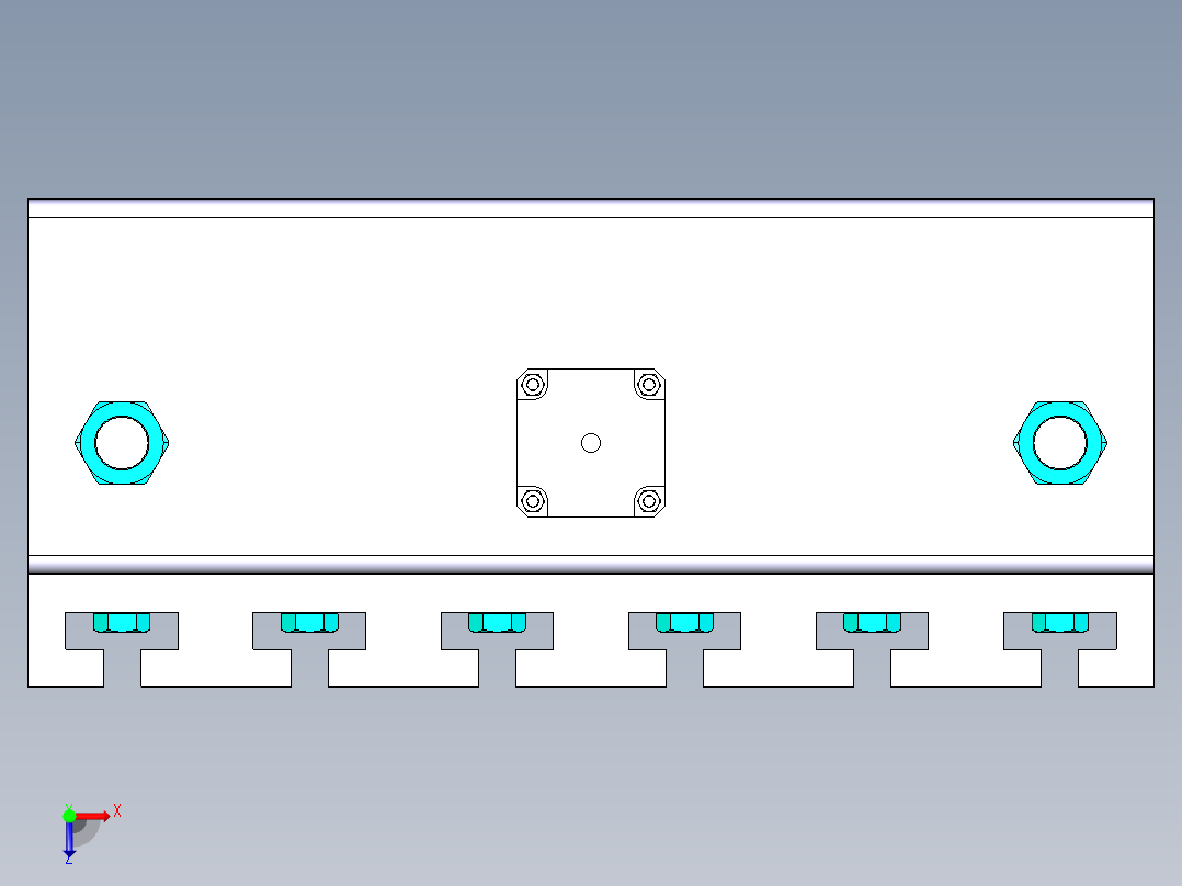 B2004866-PCB 数控铣床俯视图